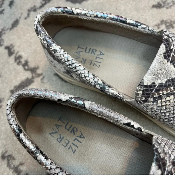 NATURALIZER Aileen Metallic Grey Snakeskin Slip On Sneakers - Picture 5 of 8